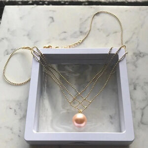 Custom Made 12mm Genuine Pearl Necklace